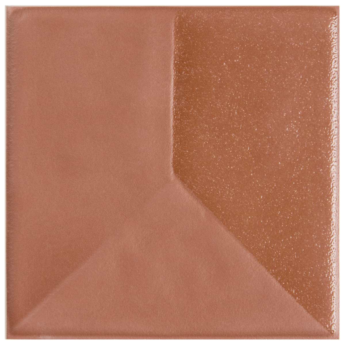 Stacy Garcia Artigo Deco Clay Terracotta 5x5 Textured Matte