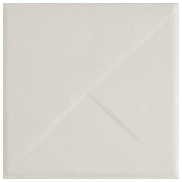 Stacy Garcia Artigo Deco White 5x5 Textured Matte Ceramic Tile