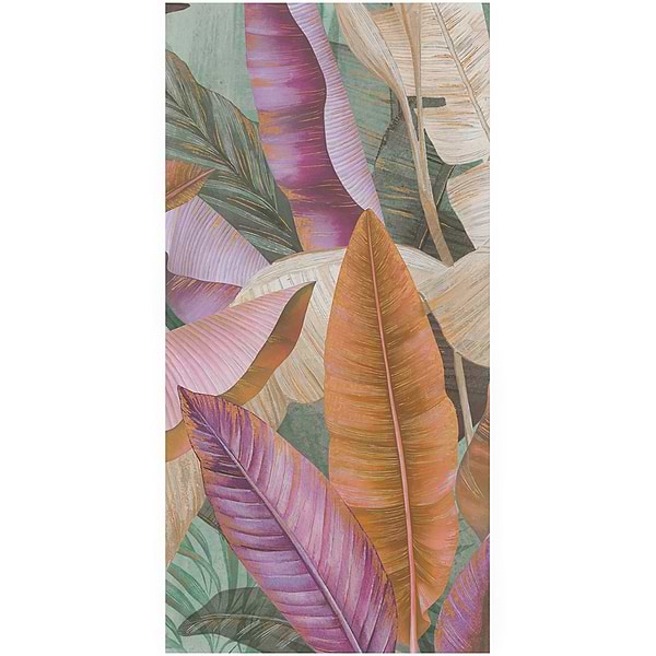KIT- Paula Purroy Musee Rainforest Multicolor 24x48 Artisan Decor Mural Porcelain Tile