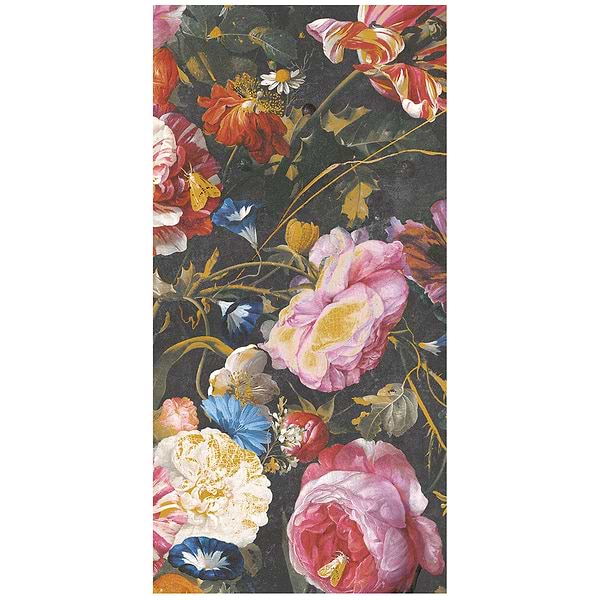 KIT- Paula Purroy Musee Bouquet Multicolor 24x48 Artisan Decor Mural Porcelain Tile