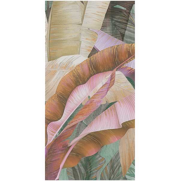 KIT- Paula Purroy Musee Rainforest Multicolor 24x48 Artisan Decor Mural Porcelain Tile