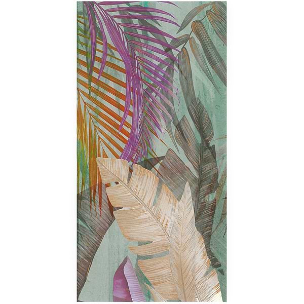 KIT- Paula Purroy Musee Rainforest Multicolor 24x48 Artisan Decor Mural Porcelain Tile