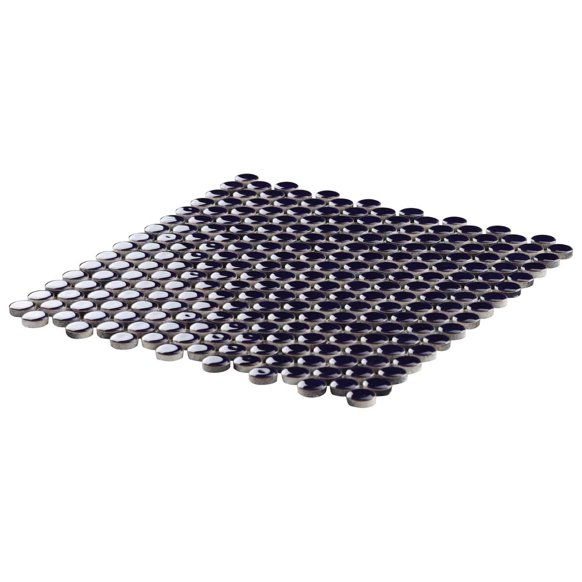 Shop Simple 2.0 Rimmed Cobalt Penny Rounds Polished Porcelain Mosaic