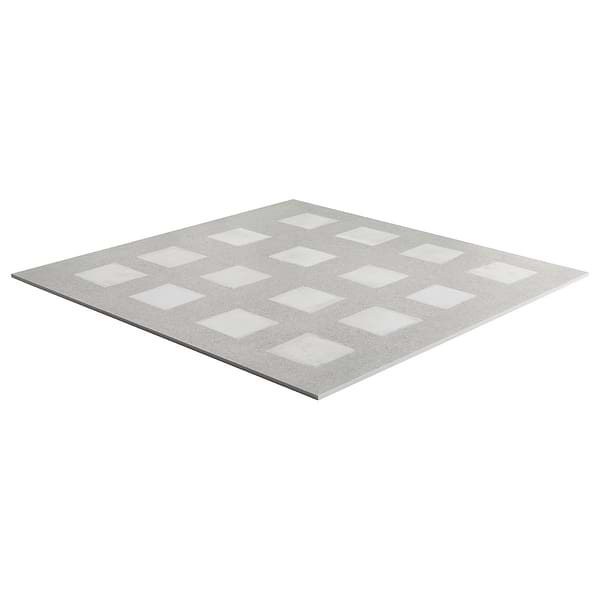 Tessira Fossil Gray Deco Semi-Polished Porcelain Tile 36x36
