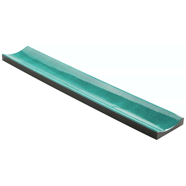 Bahari Fluted Aquamarine Blue 6x36 3D Glossy Lava Stone Tile