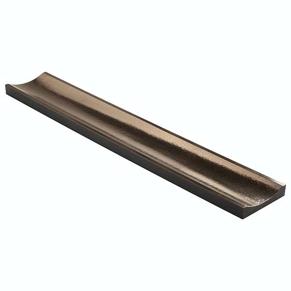 Bahari Fluted Metallic Copper 6x36 3D Glossy Lava Stone Tile