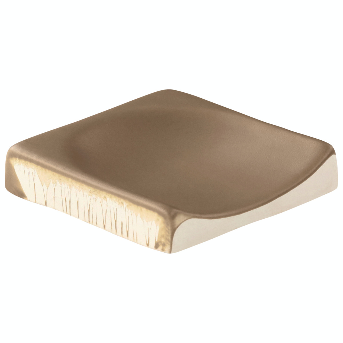 Saera Fluted Column Taupe 4x4 Handmade Matte Ceramic End Piece