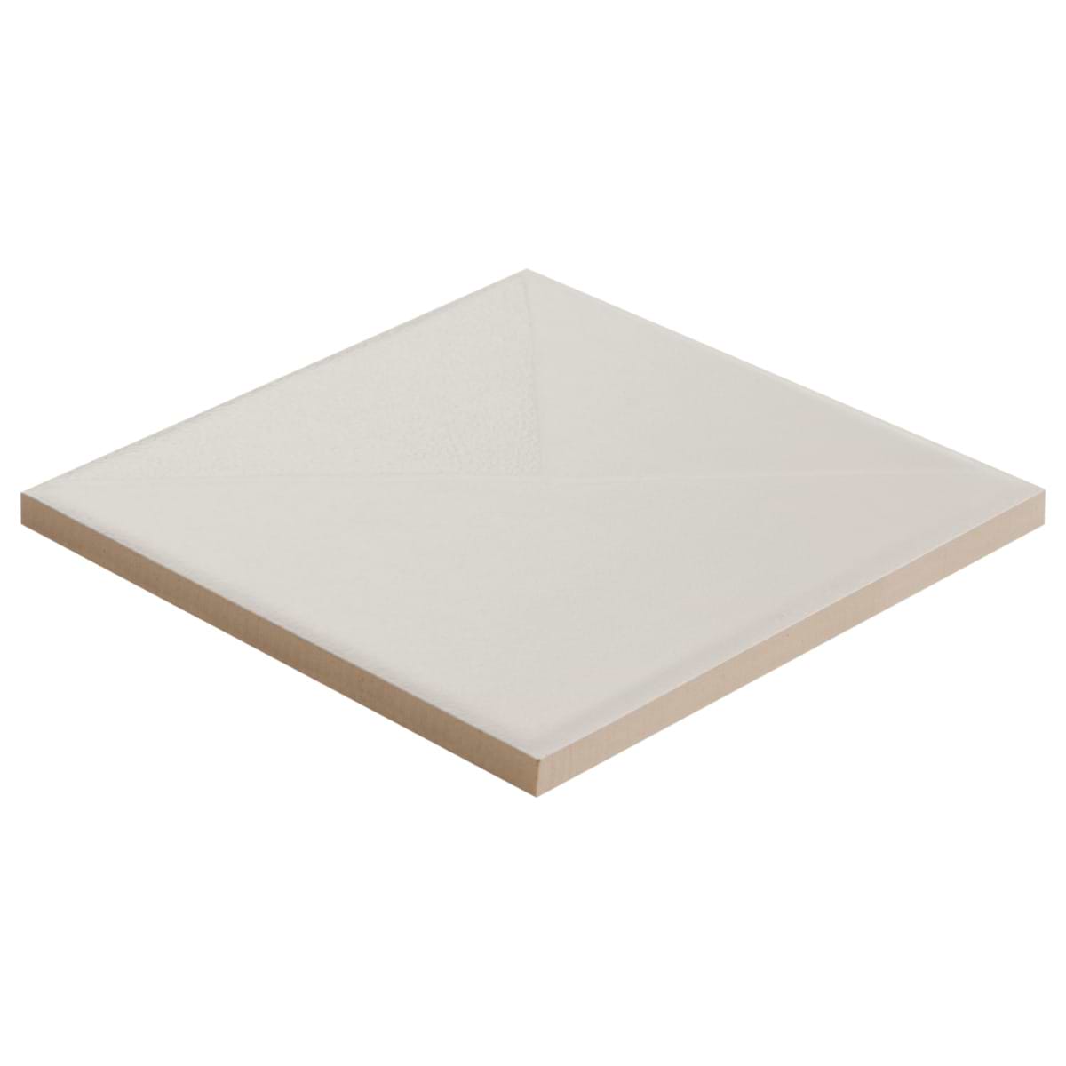Stacy Garcia Artigo Deco White 5x5 Textured Matte Ceramic Tile 