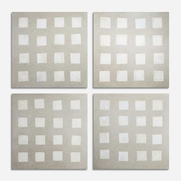 Tessira Fossil Gray Deco Semi-Polished Porcelain Tile 36x36