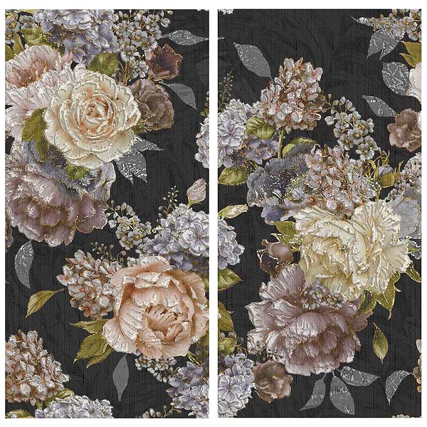 Paula Purroy Musee Rosette 24x48 Artisan Decor Porcelain Tile; in Multicolor 4th Fired Porcelain - Shimmering Glass with Real Gold; for Backsplash, Bathroom Wall, Kitchen Wall, Shower Wall, Wall Tile; in Style Ideas Art Deco, Beach, Classic, Contemporary, Cottage, Craftsman, Farmhouse, Industrial, Mediterranean, Mid Century, Modern, Rustic, Traditional, Tropical, Whimsical