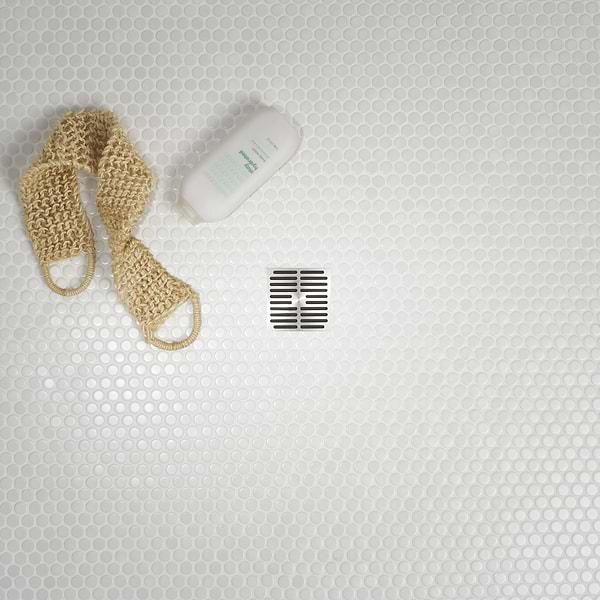 Simple 2.0 White 1" Penny Round Matte Porcelain Mosaic