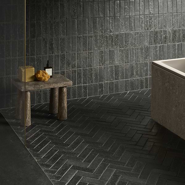 Metroville Charcoal Gray 1.5x4 Stacked Matte Porcelain Mosaic
