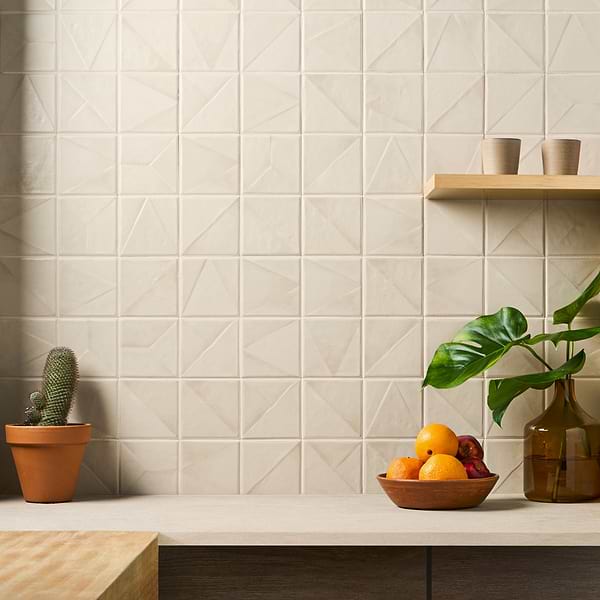 Stacy Garcia Artigo Deco Taupe 5x5 Textured Matte Ceramic Tile