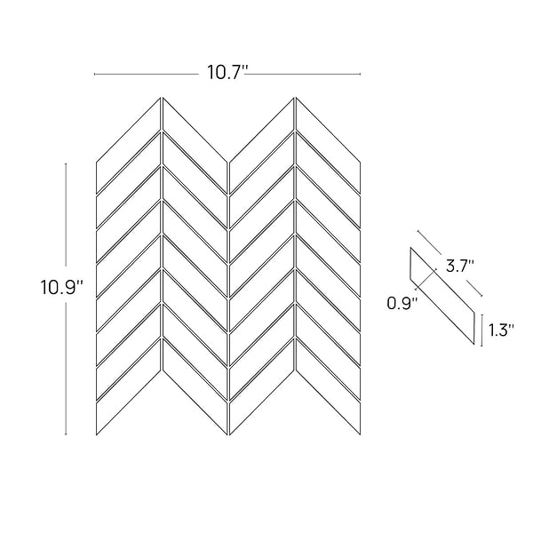 Falcon Calacatta & Thassos 1x4 Marble Polished Mosaic Tile