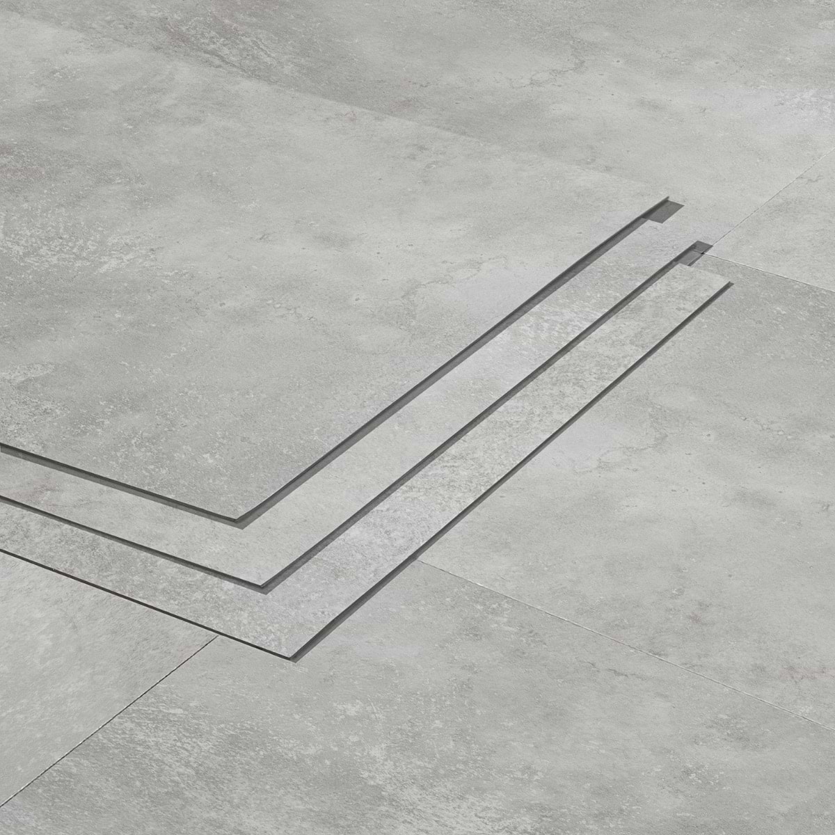 Mercer Metalcrete Platinum 12x24 - 2.0mm/12mil Wear Layer - Glue Down Matte Luxury Vinyl