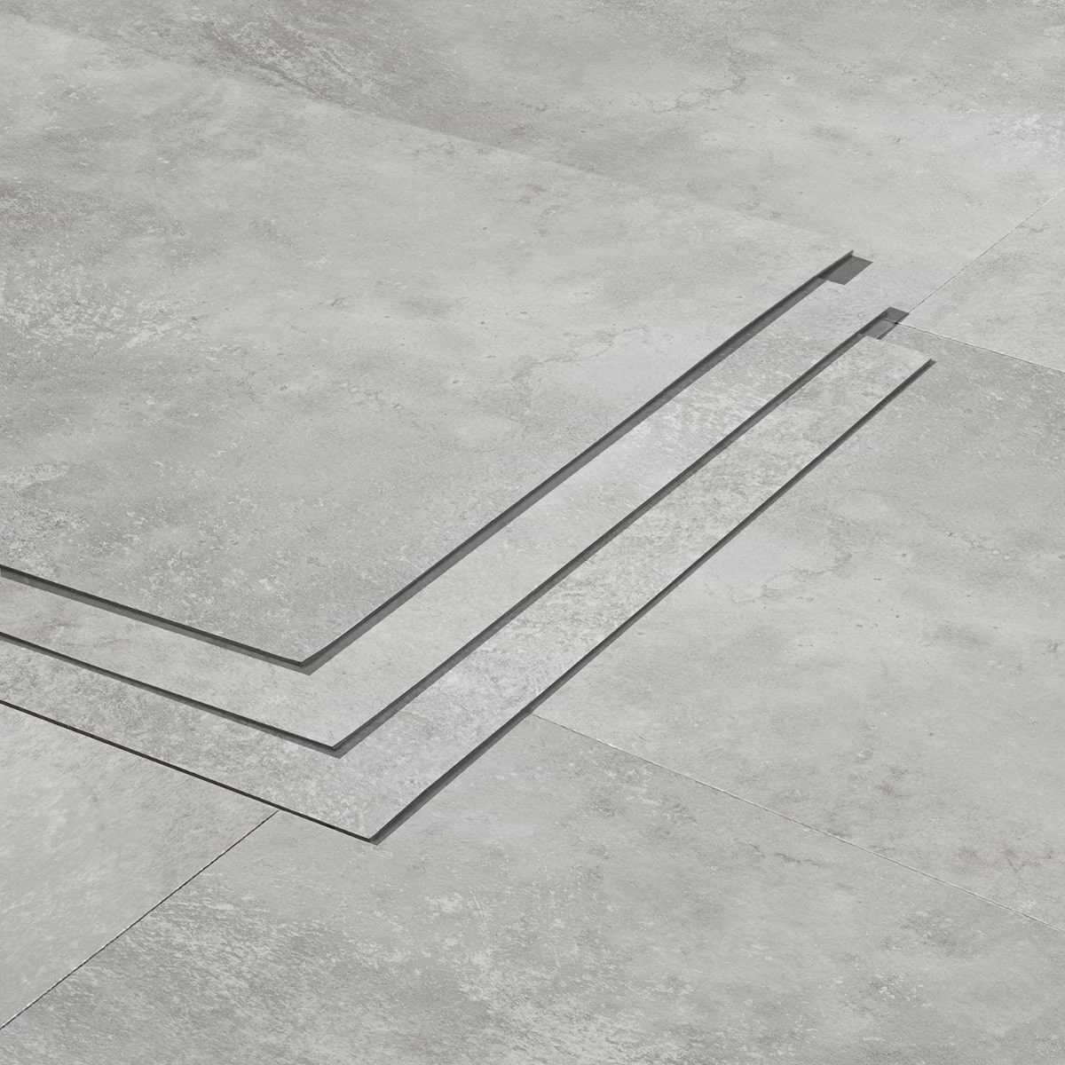 Mercer Metalcrete Platinum 12x24 - 2.0mm/6mil Wear Layer - Glue Down Matte Luxury Vinyl