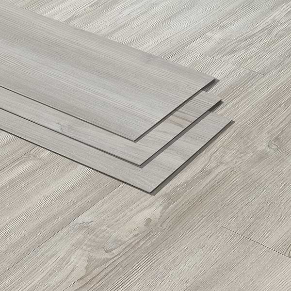 Mercer White Oak Vintage 6x48 - 2.0mm/12mil Wear Layer - Glue Down; in Gray, White Luxury Vinyl; for Bathroom Floor, Floor Tile, Kitchen Floor; in Style Ideas Classic, Contemporary, Cottage, Industrial, Mid Century, Modern, Traditional, Transitional