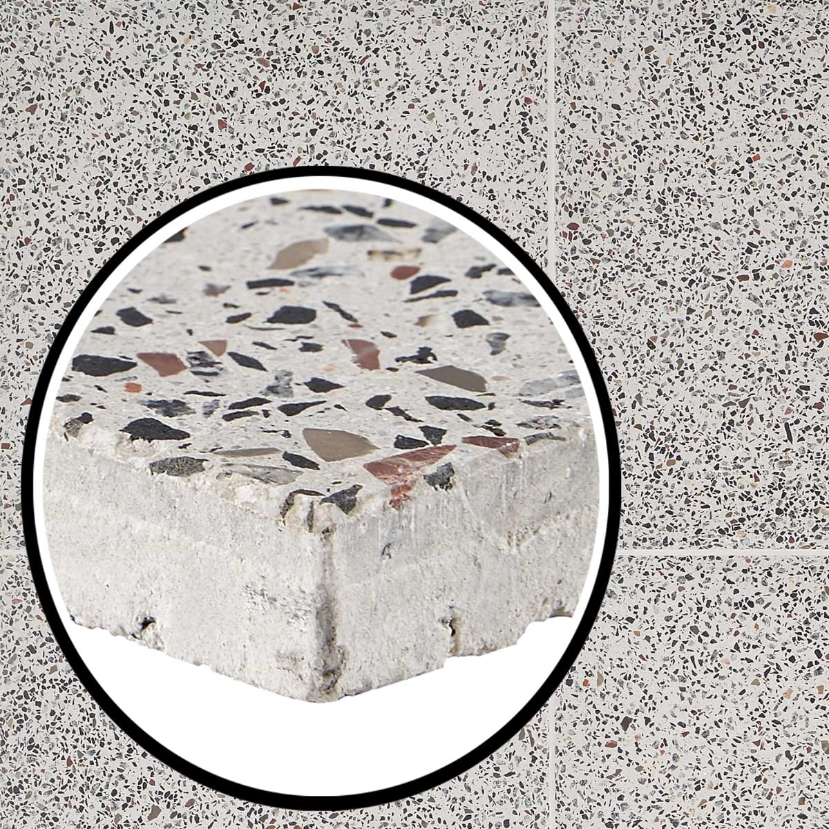 Close Out-Marmi Terrazzo Aurora Beige 16x16 Polished Terrazzo Tile 