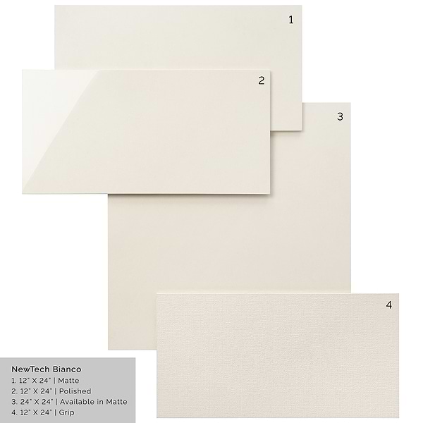 NewTech Bianco 24x24 Matte Porcelain Tile