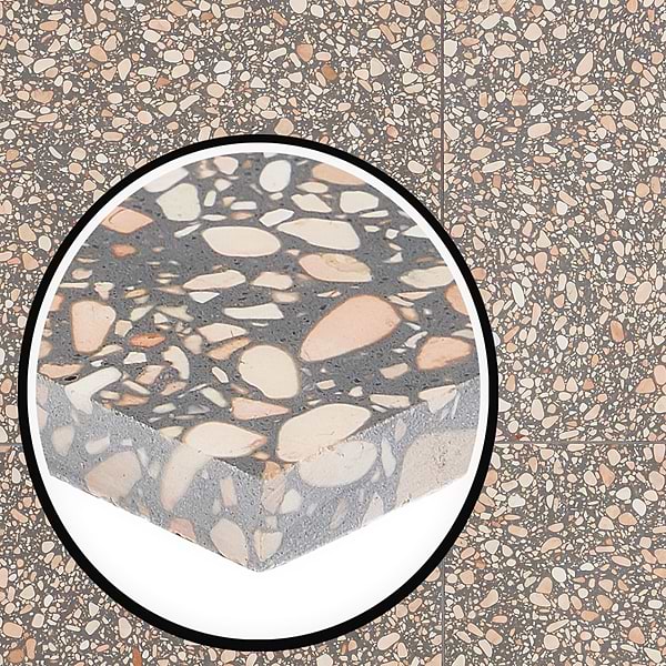 Italy Terrazzo Dolce Rina Gray 24x24 Honed Terrazzo Tile