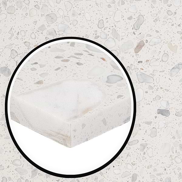 Italy Terrazzo Sacra Bianco White 24x24 Honed Terrazzo Tile