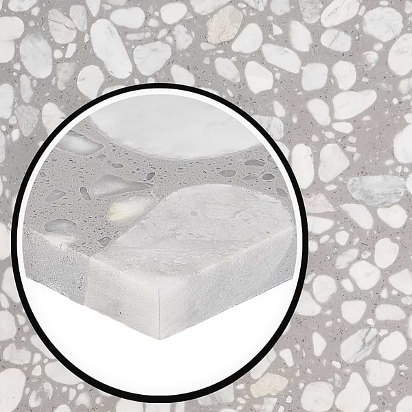 Italy Terrazzo Sacra Grigio Gray 24x24 Honed Terrazzo Tile