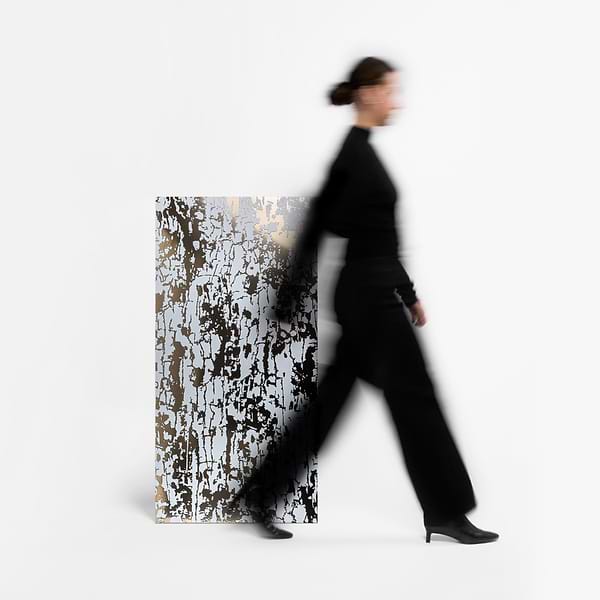 Art Abstract Bianco 24x48 Mixed Finish Porcelain