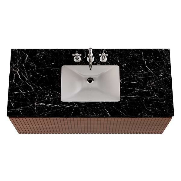 KIT - Melrose Walnut 48" Single Vanity with Nero Marquina Marble Top