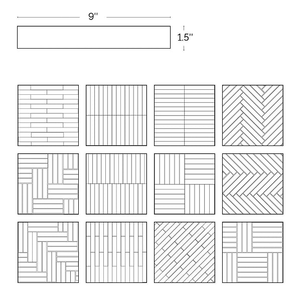 Artist Coal Black 1.5x9 Glossy Ceramic Tile