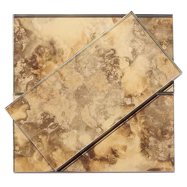 Vilna Antique Mirror Oro 3x6 Glass Tile