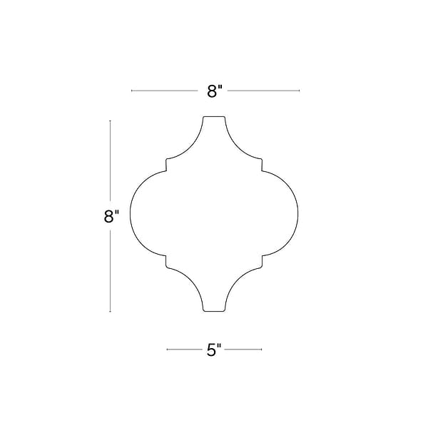 Define Arabesque White 8x8 Matte  Porcelain