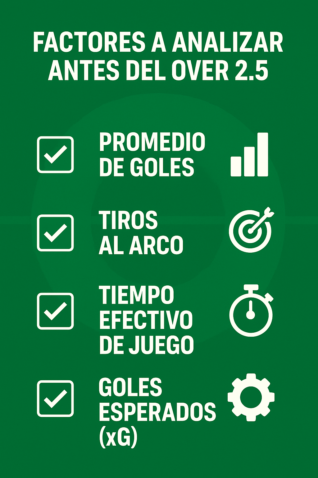 Factores a Analizar antes del apostar al over