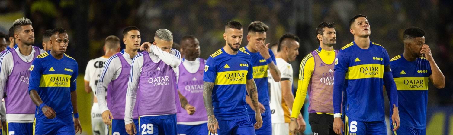 Boca Juniors equipo de jugadores en formacion post partido