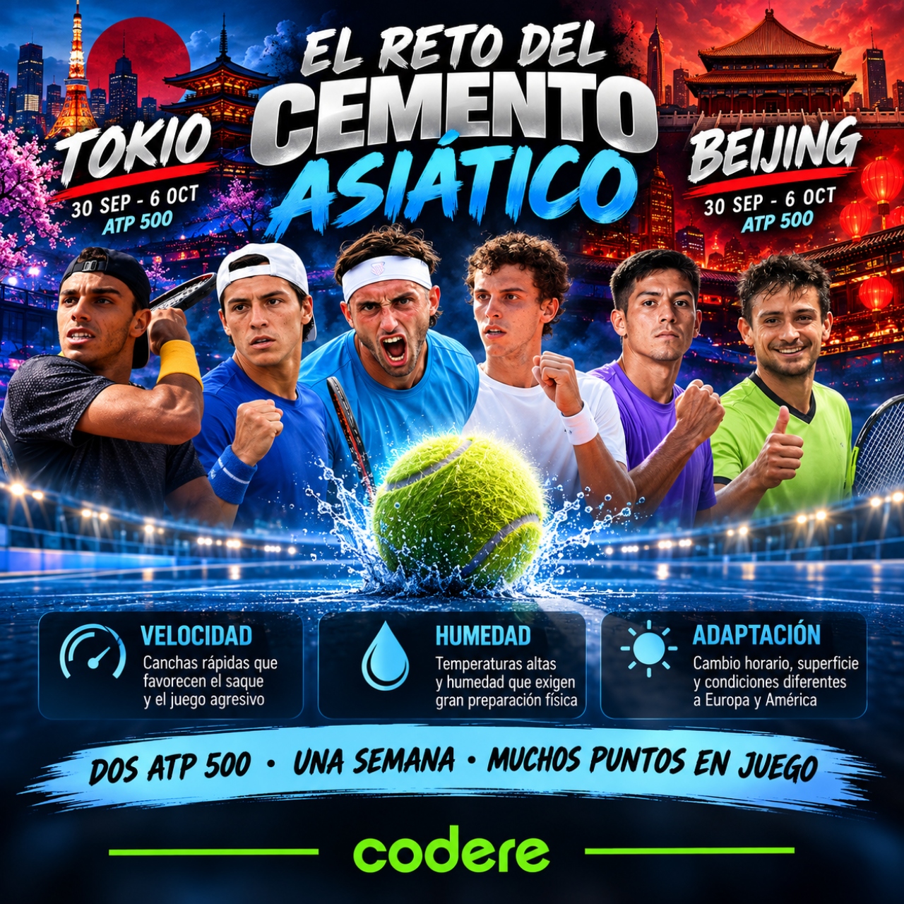 Mejores tenistas favoritos para el ATP Tokio y Beijing 2026