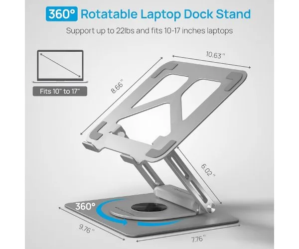 תחנת עגינה מתכווננת נייד Solid HB439 HDMI RJ45 USB3.0 PD3.0 100W