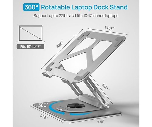 תחנת עגינה מתכווננת נייד Solid HB439 HDMI RJ45 USB3.0 PD3.0 100W