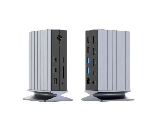 תחנת עגינה Solid 15-in-1 MST DP 2XHDMI USB3.0/2.0/Type-C 3.1
