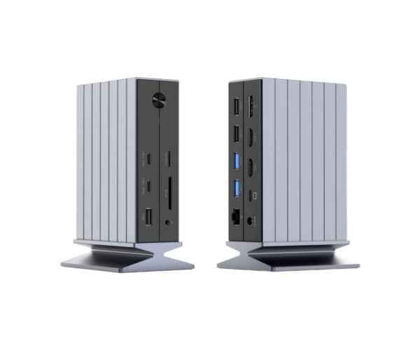 תחנת עגינה Solid 15-in-1 MST DP 2XHDMI USB3.0/2.0/Type-C 3.1