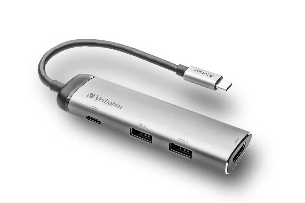 ממיר VERBATIM USB-C™ MULTIPORT HUB USB 3.1 GEN1 / U3.0 / HDMI