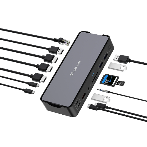 תחנת עגינה Verbatim USB-C Pro Docking Station 15 Ports 32171