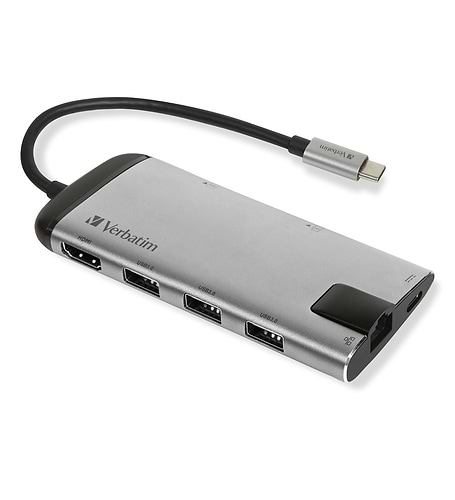 מתאם Verbatim USB-C MULTIPORT HUB USB 3.1 GEN 1/USB 3.0x3 /HDMI /SDH 49142