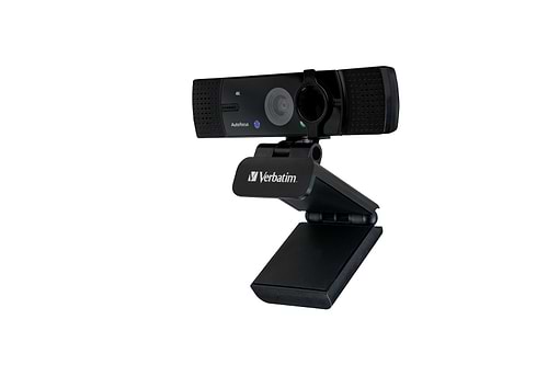 מצלמת רשת Verbatim AWC-03 Ultra HD 4K Autofocus Webcam with Dual Microphone