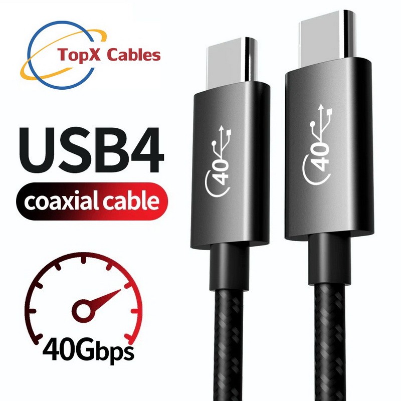 כבל 20Gbps 60W 4K@60HZ USB 4.0, תקע USB C זכר - C זכר 5 מטר