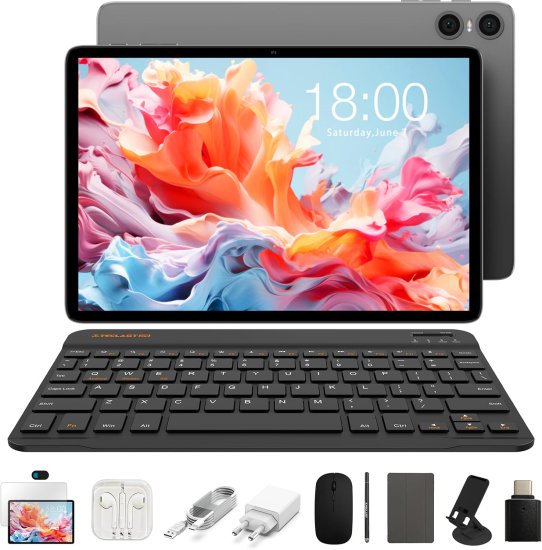 טאבלט ''Teclast P30T Octa Core 4GB+128GB 10.1 - צבע אפור- כולל ערכת אביזרים מורחבת ומלאה מתנה