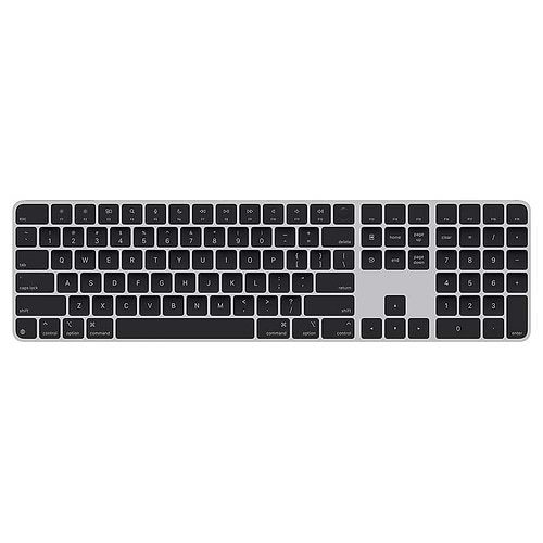 מקלדת Apple Magic Keyboard with Touch ID and Numeric Keypad for Mac models with Apple silicon - Black Keys MXK83HB