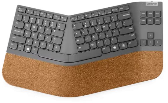 מקלדת אלחוטית Lenovo Go Split - צבע Storm Gray - עברית / אנגלית