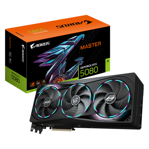 כרטיס מסך Gigabyte AORUS GeForce RTX™ 5080 MASTER 16G GV-N5080AORUS M-16GD