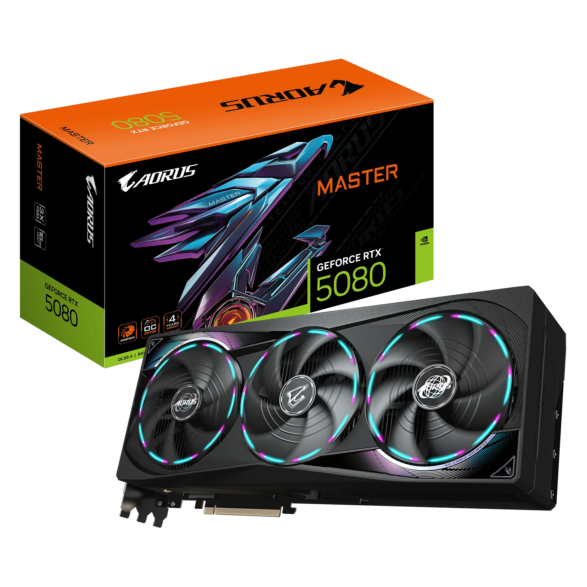 כרטיס מסך Gigabyte AORUS GeForce RTX™ 5080 MASTER 16G GV-N5080AORUS M-16GD