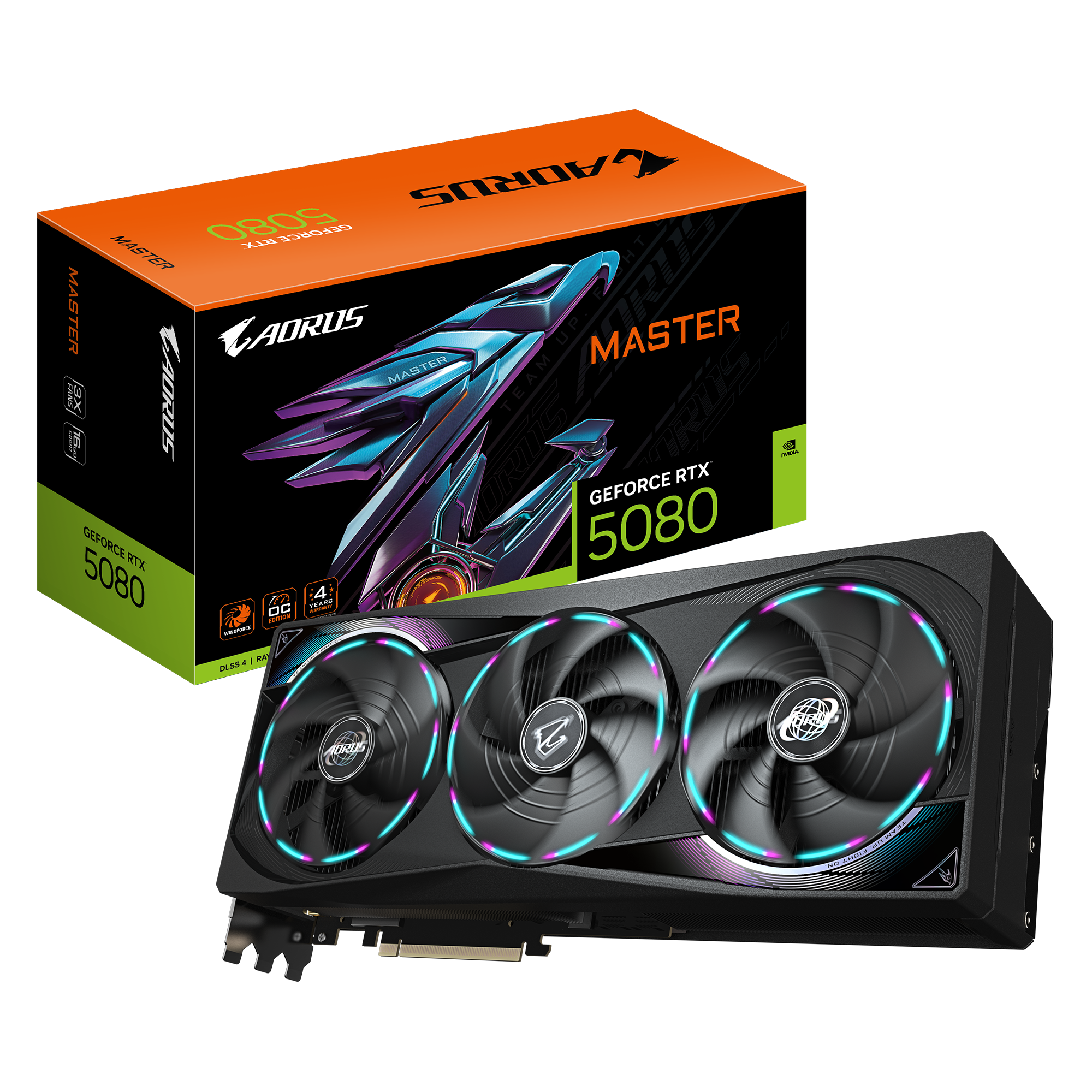 כרטיס מסך Gigabyte AORUS GeForce RTX™ 5080 MASTER 16G GV-N5080AORUS M-16GD