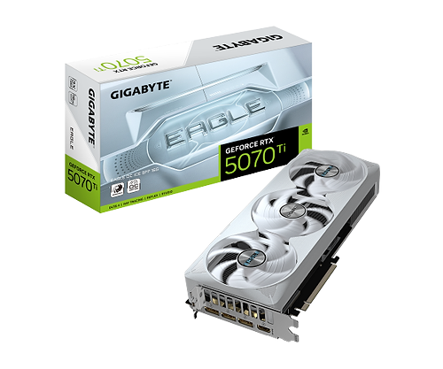 ‎ Gigabyte GeForce RTX 5070 Ti EAGLE OC ICE SFF 16G GV-N507TEAGLEOC ICE-16GD